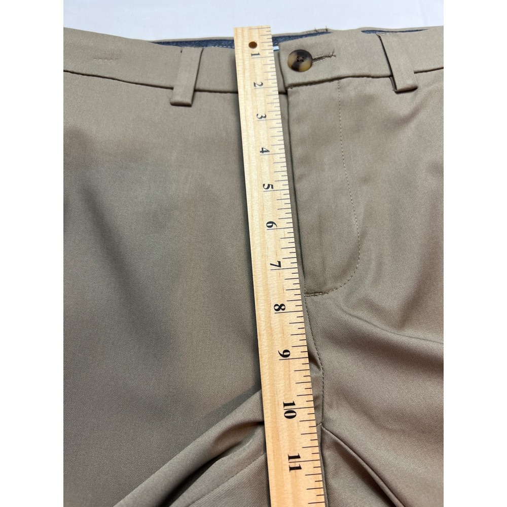 Haggar Chino Pant Men 34x32 Khaki Tan Cool Right Performance Flex Golf Slack G04 - Picture 6 of 11